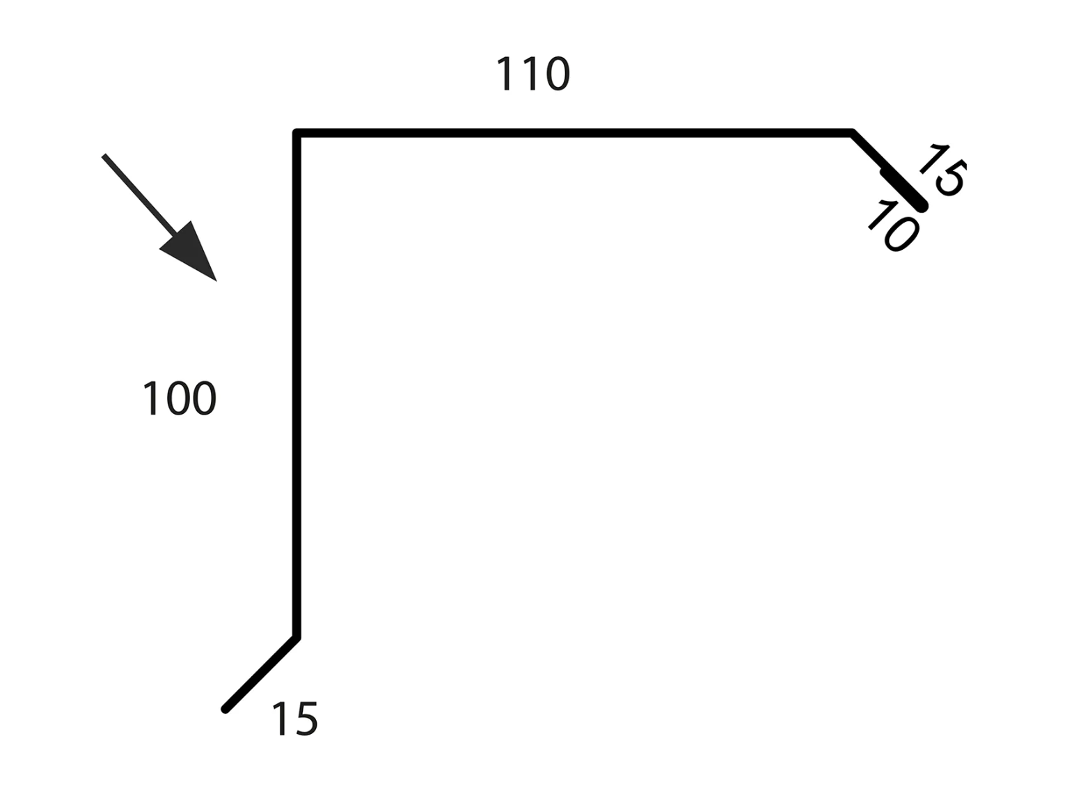 Ortgangblech 110/100 – Bild 2