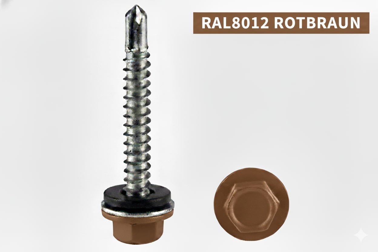 Edelstahlschrauben 4,8x35mm für Holz UK, D14 lackiert, 100 Stück – Bild 2