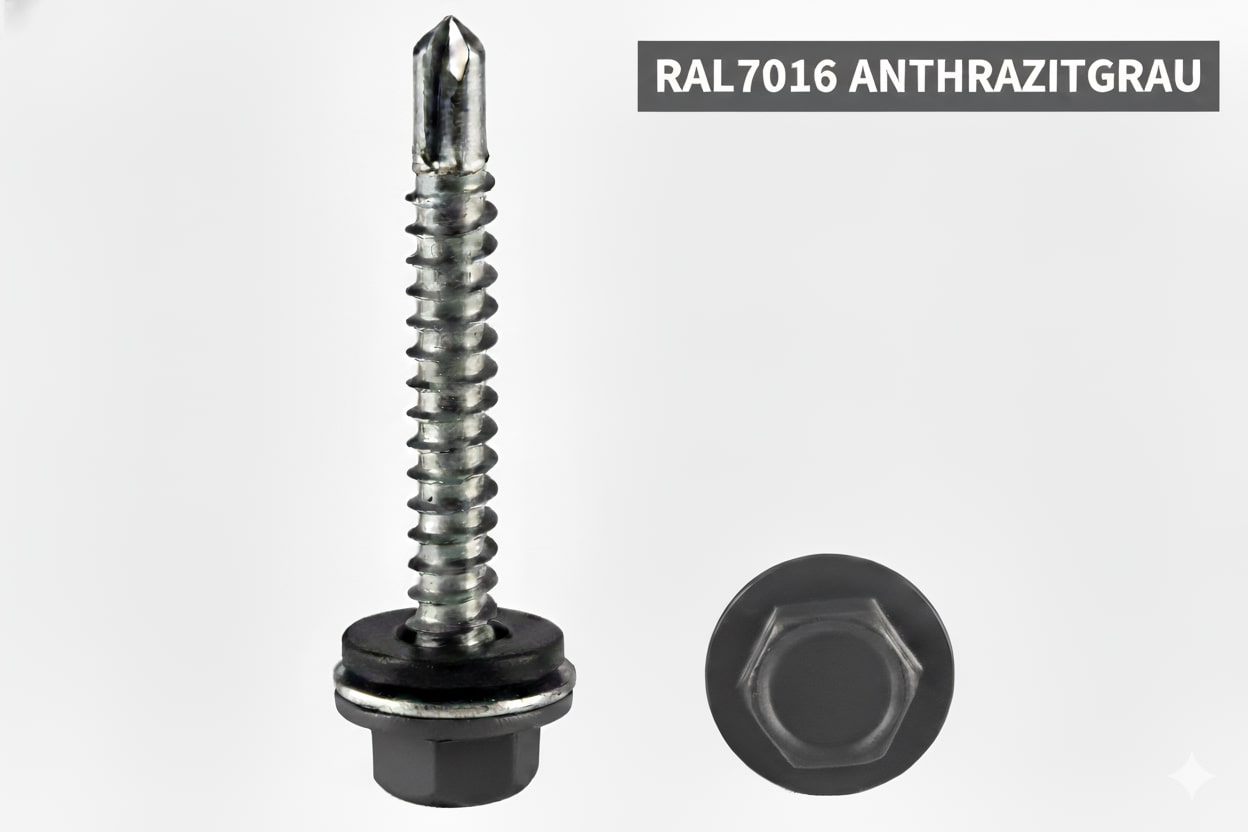 Edelstahlschrauben 4,8x35mm für Holz UK, D14 lackiert, 100 Stück – Bild 3