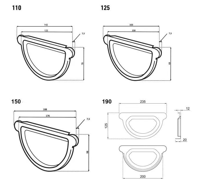 Rinnenboden 190 links VERZINKT – Bild 2
